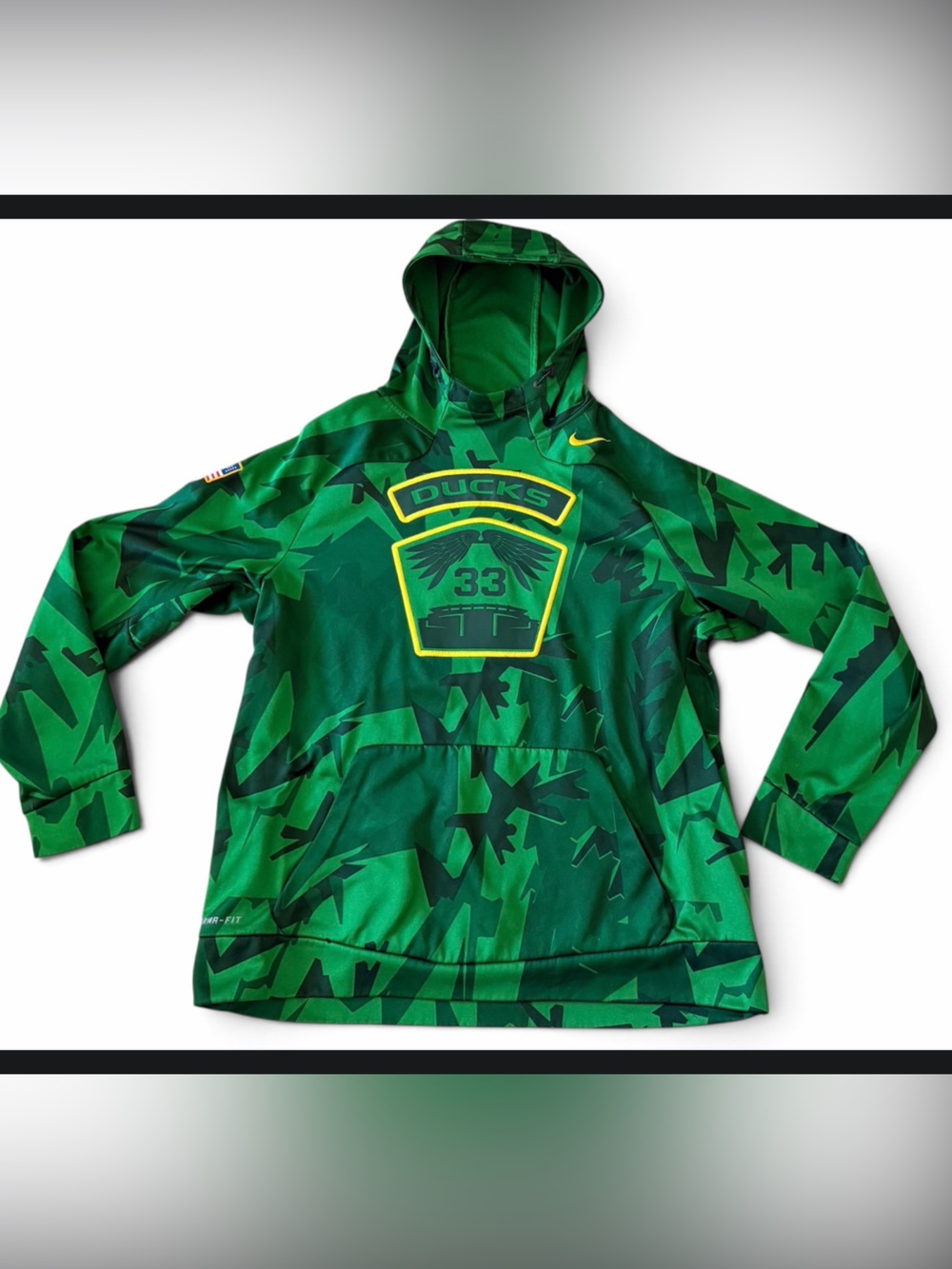 Oregon Ducks Green Camouflage therma fit Hoodie XL